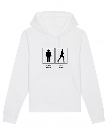 Man Running Design White
