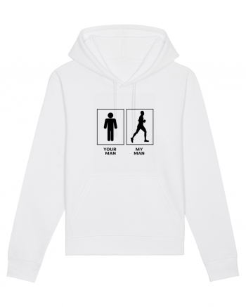 Man Running Design White