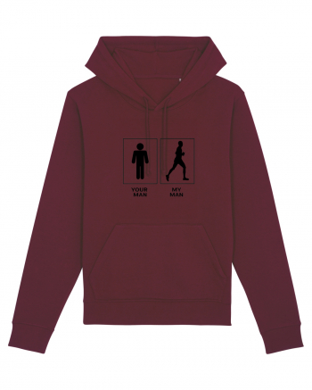 Man Running Design Burgundy