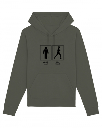 Man Running Design Khaki