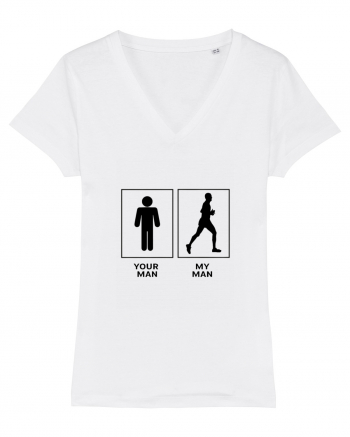 Man Running Design White