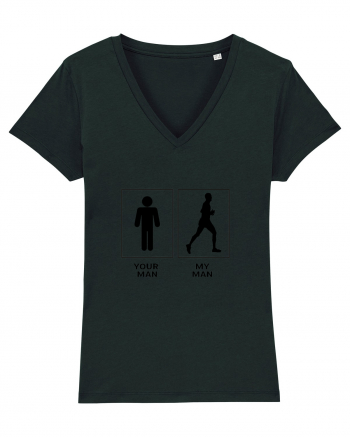 Man Running Design Black