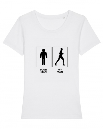 Man Running Design White