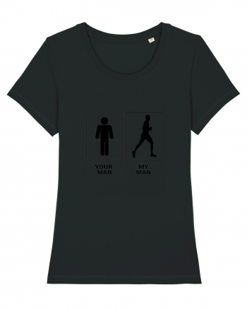 Man Running Design Black