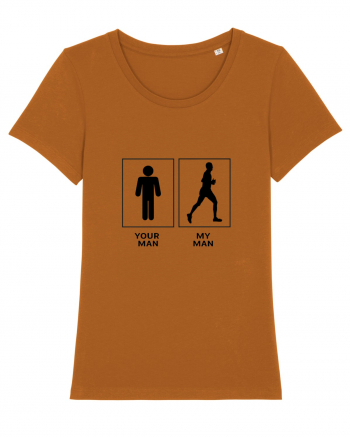 Man Running Design Roasted Orange