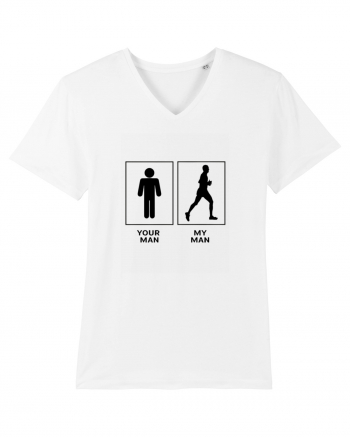 Man Running Design White