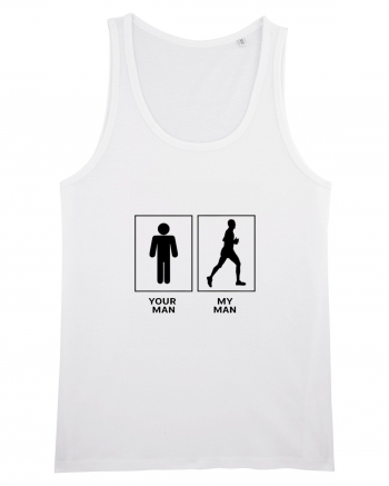 Man Running Design White