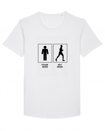 Man Running Design White