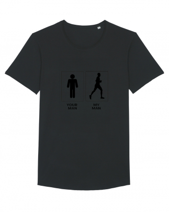 Man Running Design Black