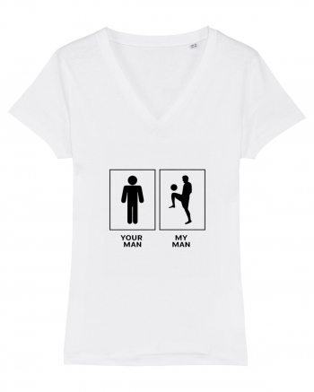 Man Football Design White