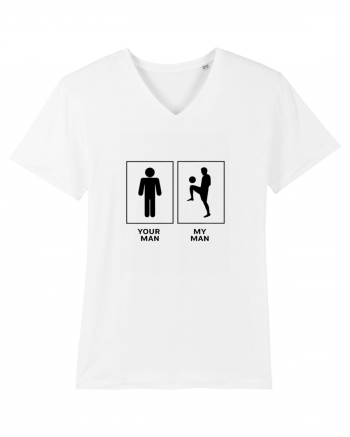 Man Football Design White