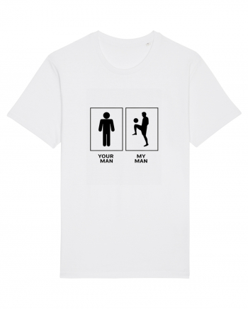 Man Football Design White