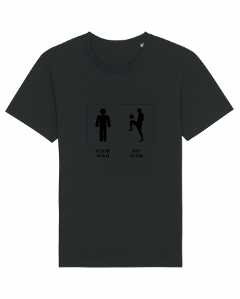 Man Football Design Black