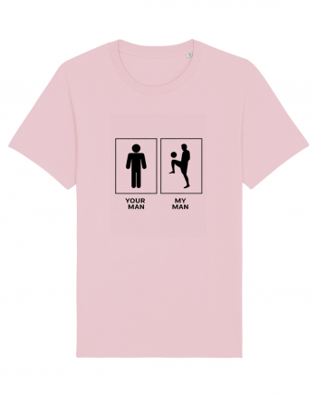 Man Football Design Cotton Pink