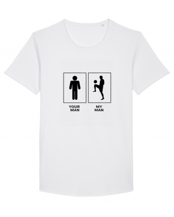 Man Football Design White