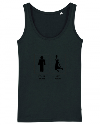 Man Basketball Design Black