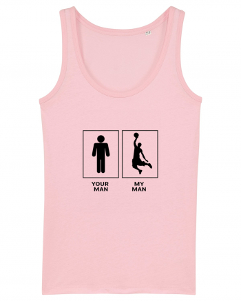 Man Basketball Design Cotton Pink