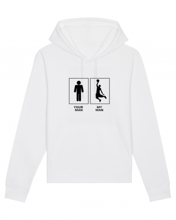 Man Basketball Design White