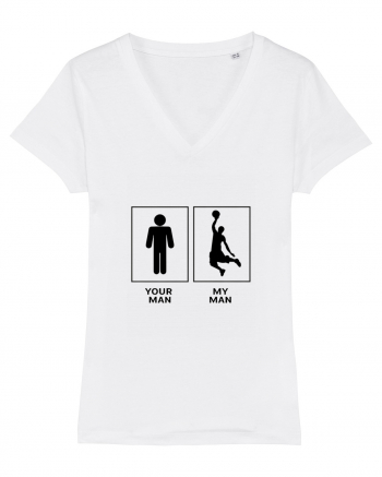 Man Basketball Design White