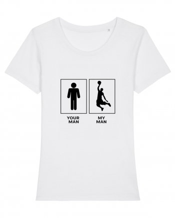 Man Basketball Design White