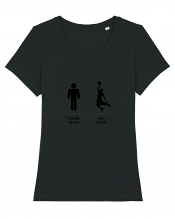 Man Basketball Design Black