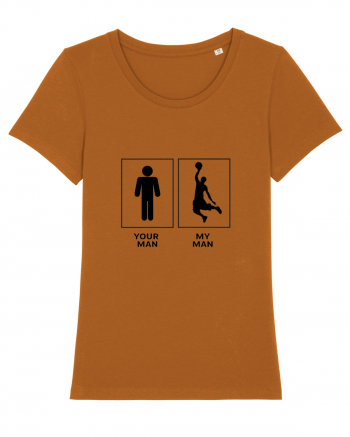 Man Basketball Design Roasted Orange