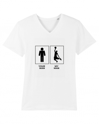 Man Basketball Design White