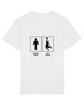 Man Basketball Design White