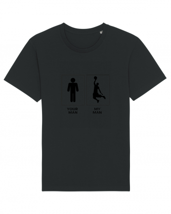 Man Basketball Design Black