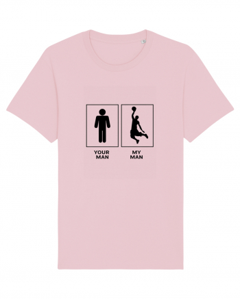 Man Basketball Design Cotton Pink