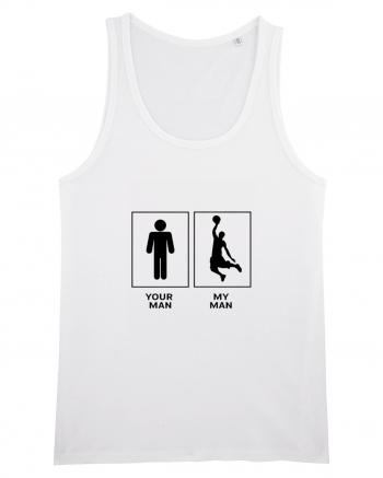 Man Basketball Design White