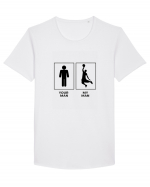 Man Basketball Design Tricou mânecă scurtă guler larg Bărbat Skater