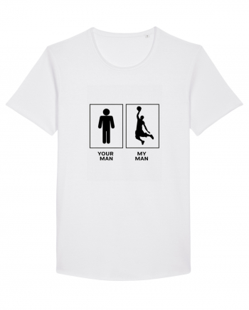 Man Basketball Design White