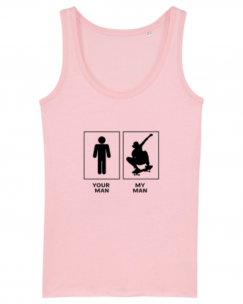 Man Skateboarding Design Cotton Pink