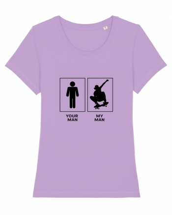 Man Skateboarding Design Lavender Dawn