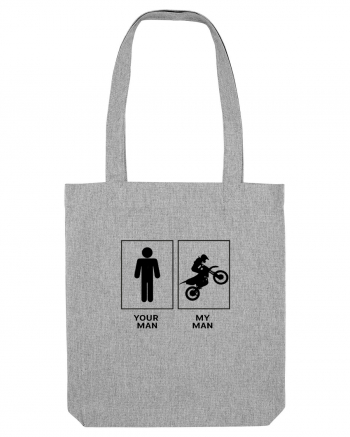 Man Biker Design Heather Grey