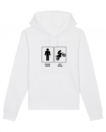 Man Biker Design White