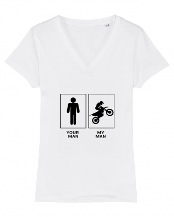 Man Biker Design White