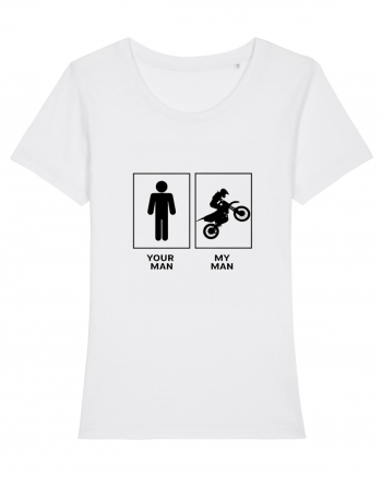 Man Biker Design White