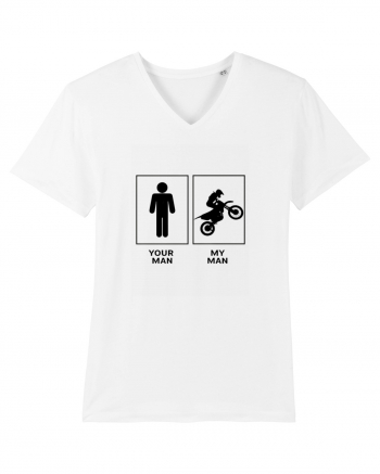 Man Biker Design White