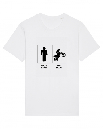 Man Biker Design White
