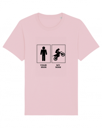 Man Biker Design Cotton Pink