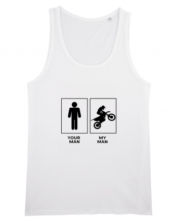 Man Biker Design White