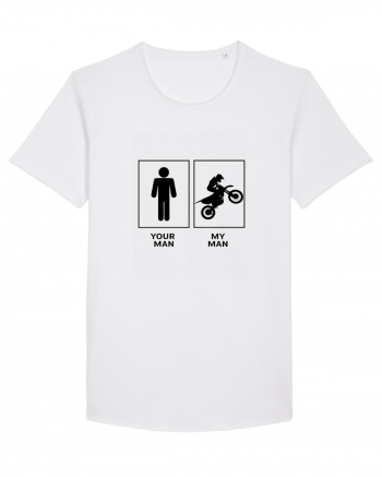 Man Biker Design White