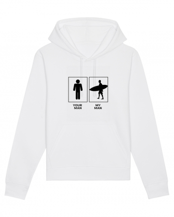 Man Surfing Design White