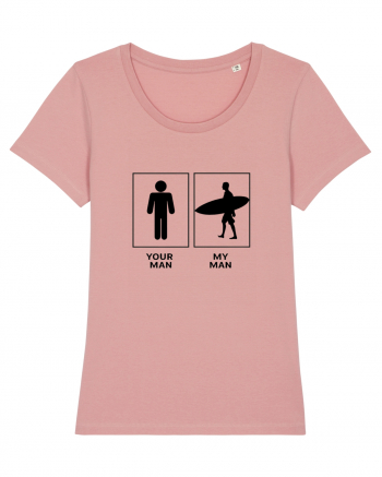 Man Surfing Design Canyon Pink