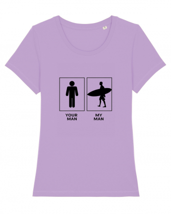 Man Surfing Design Lavender Dawn