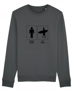 Man Surfing Design Bluză mânecă lungă Unisex Rise