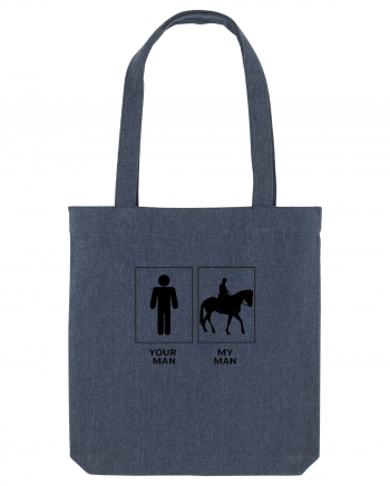 Man Horse Riding Design Midnight Blue