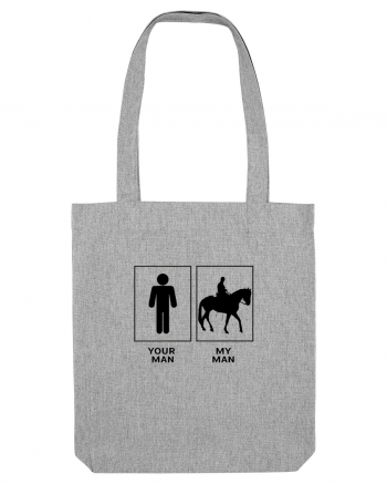 Man Horse Riding Design Heather Grey